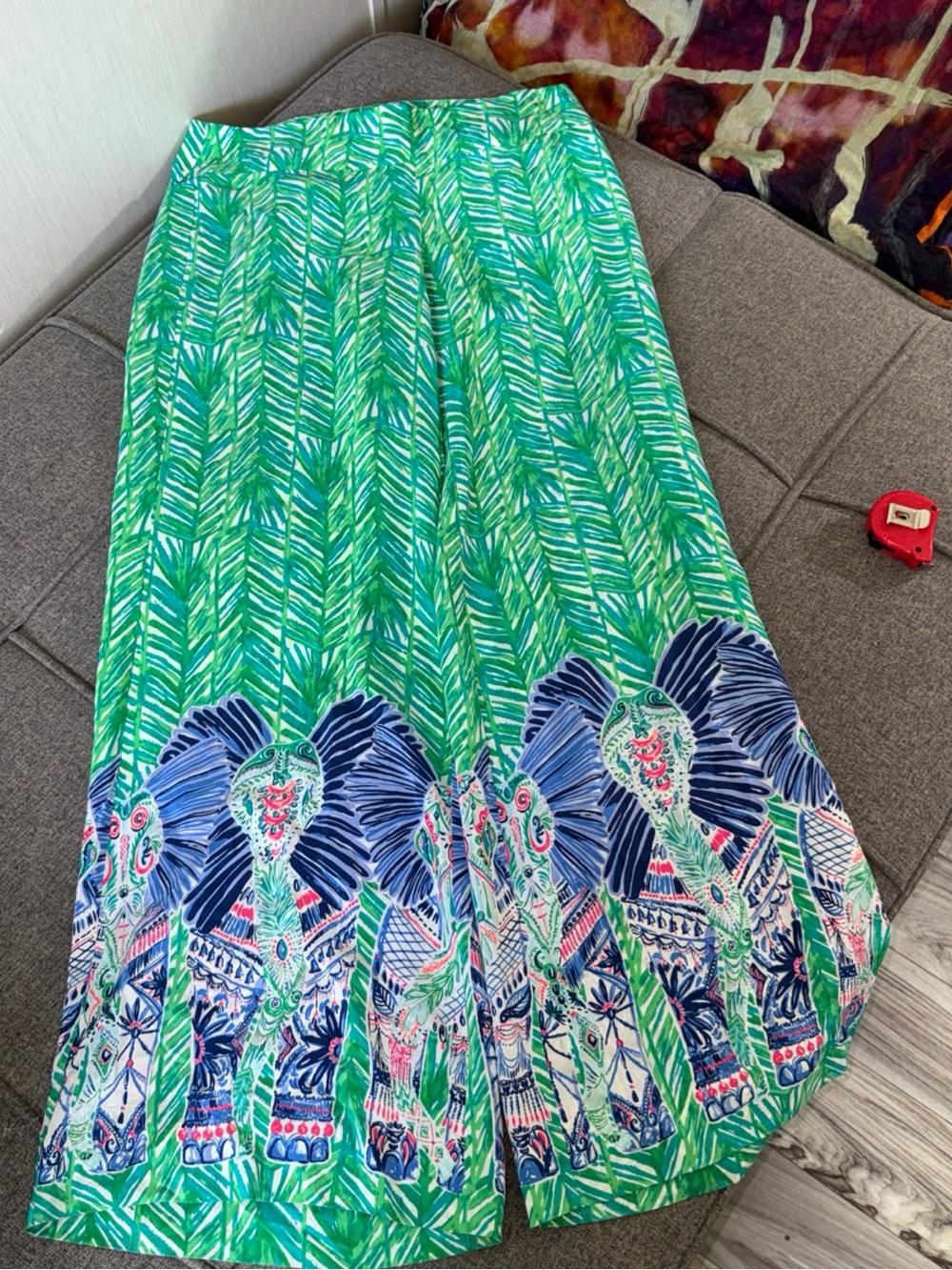 Lilly Pulitzer 100% Silk Wide-Leg 10 Summer Beach Pants Tropical Print Women’s